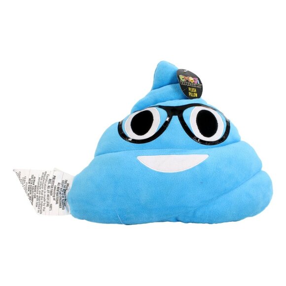 Emoji Expressions Plush Pillow - Blue Poop - Picture 1 of 4